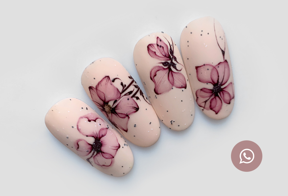 Corso nail art online tecnica acquerello