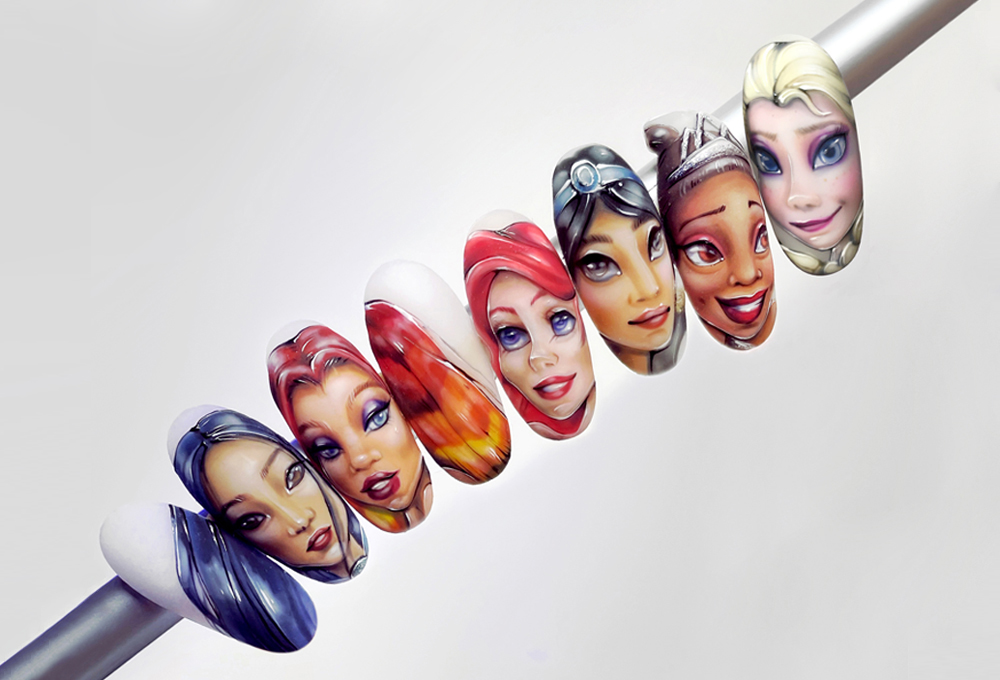 corso nail art online cartoon principesse disney